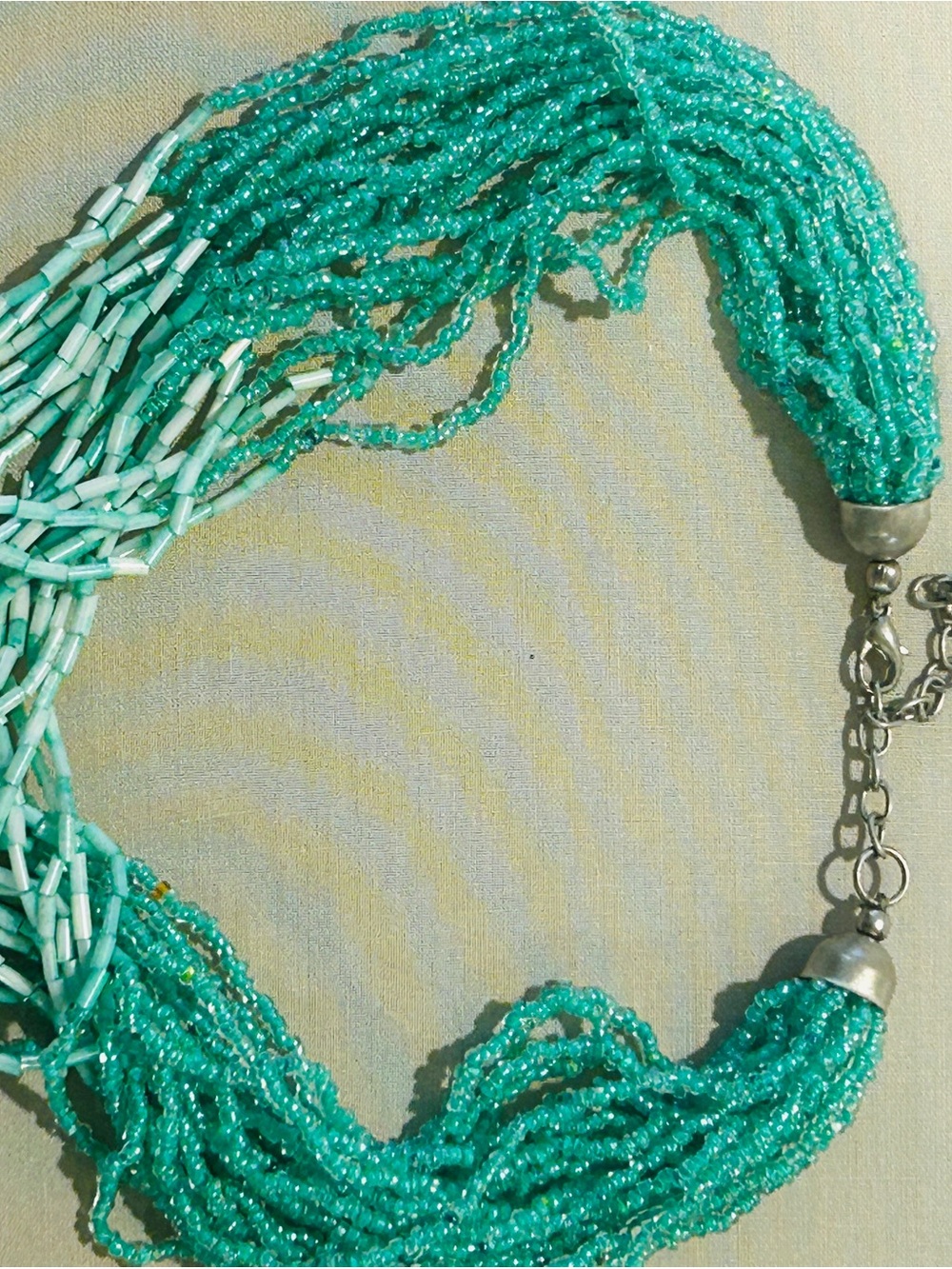 Multi-Strand Turquoise Beaded Necklace - Unbranded